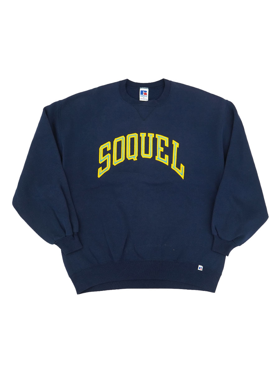 90's RUSSELL ATHLETIC ''SOQUEL'' 前Vスウェット ネイビー 表記(XL