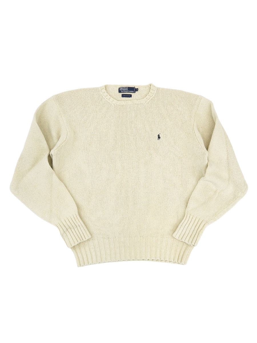 ラルフローレン 綿100％ 正規品 サマーニット ベージュ 美品 90s
