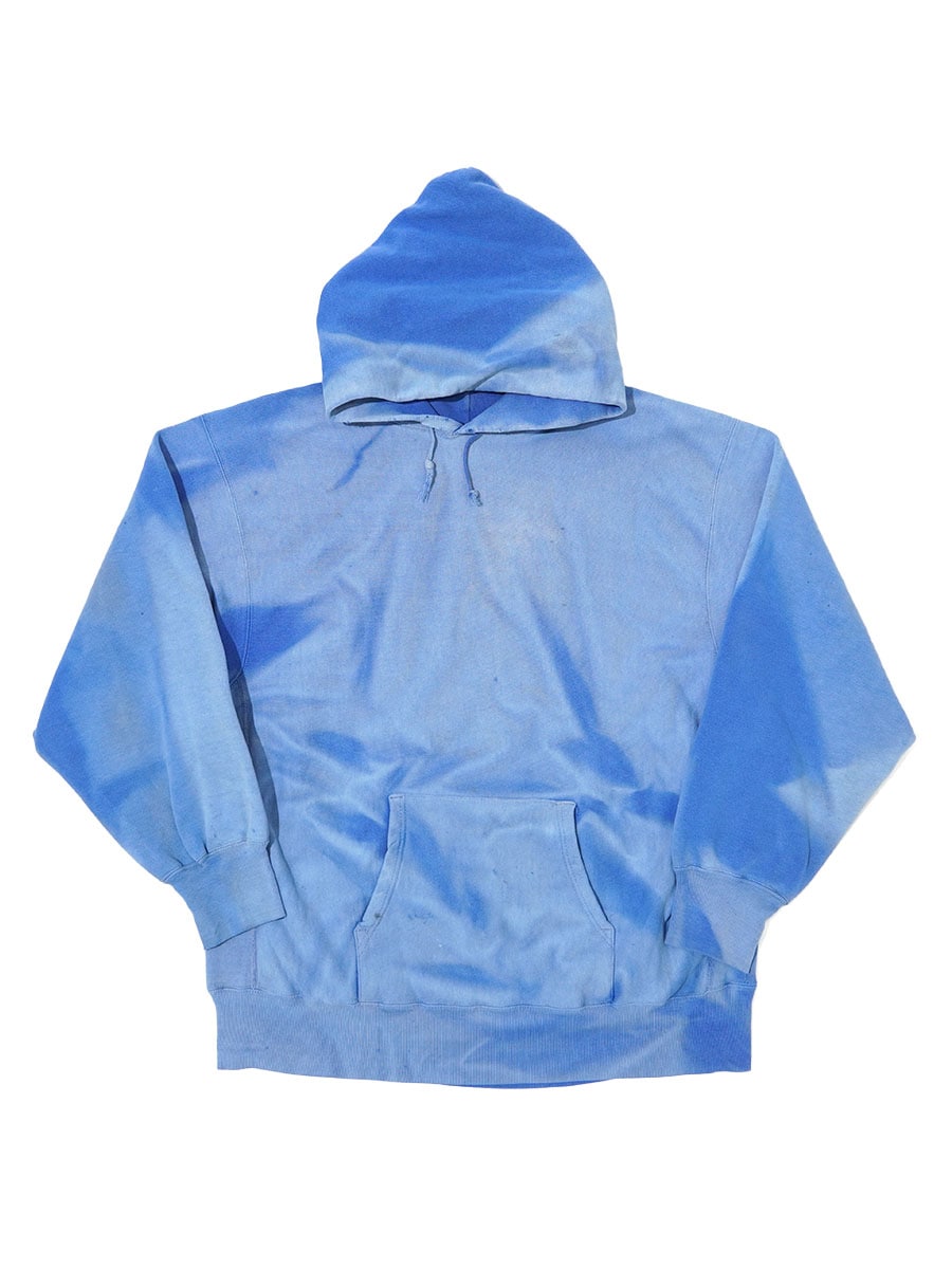 80's Champion×LAND'S END Wネーム RWパーカ 無地 サンフェード