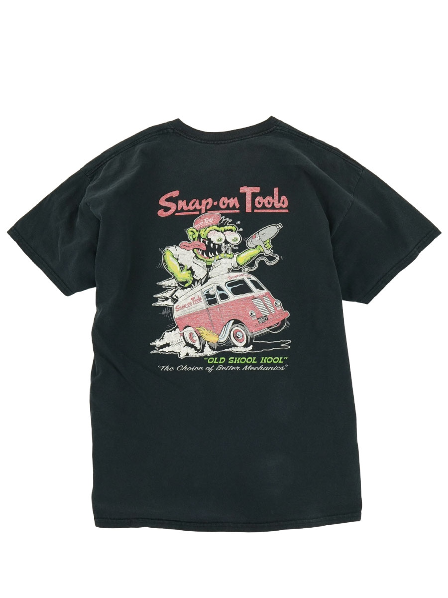 00's Snap-on Tools 両面プリント Tシャツ ブラック 実寸(L位