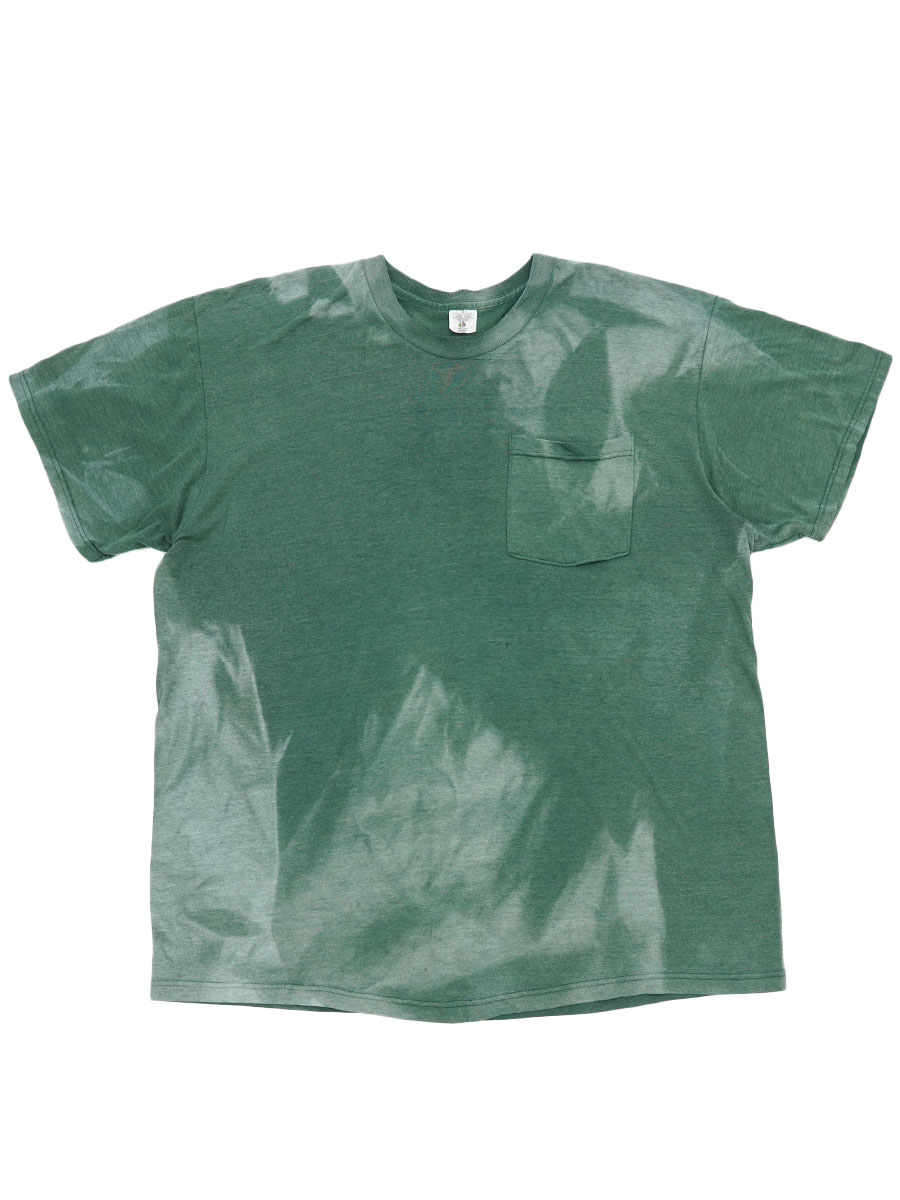 00's FRUIT OF THE LOOM 無地 Tシャツ サンフェード グリーン 実寸(L位)