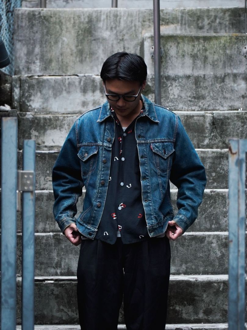 60's Levi's 70505-0317 BIG-E ブランケット デニムジャケット 色残り 良雰囲気 表記(40)