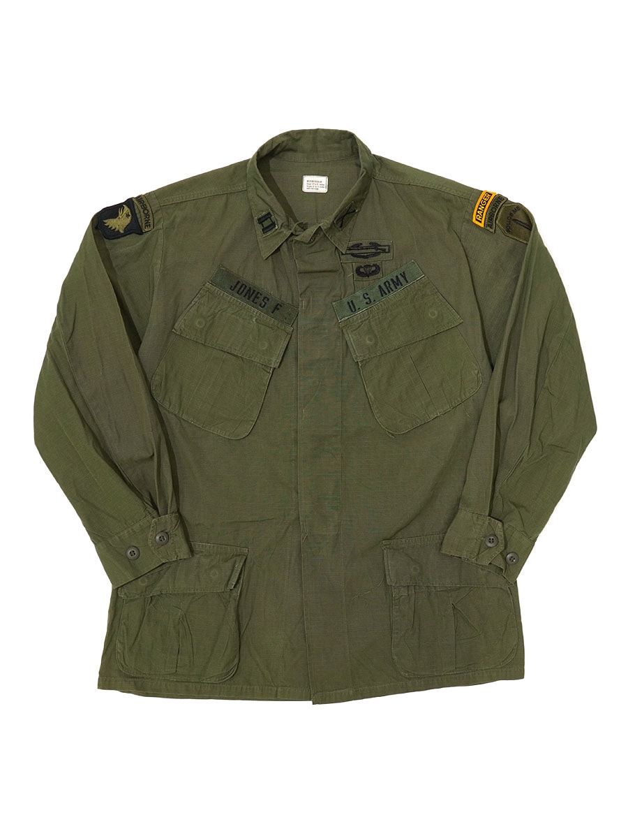 60's～ U.S.ARMY ジャングルファティーグジャケット 4th ワッペン付き