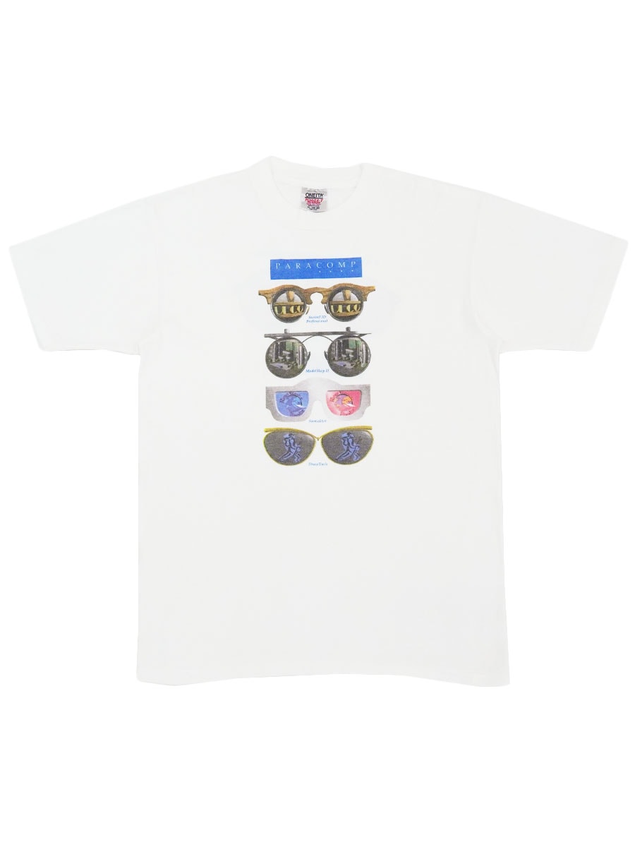 90's ONEITA ''PARACOMP'' 両面プリント Tシャツ ホワイト 表記(XL) USA製