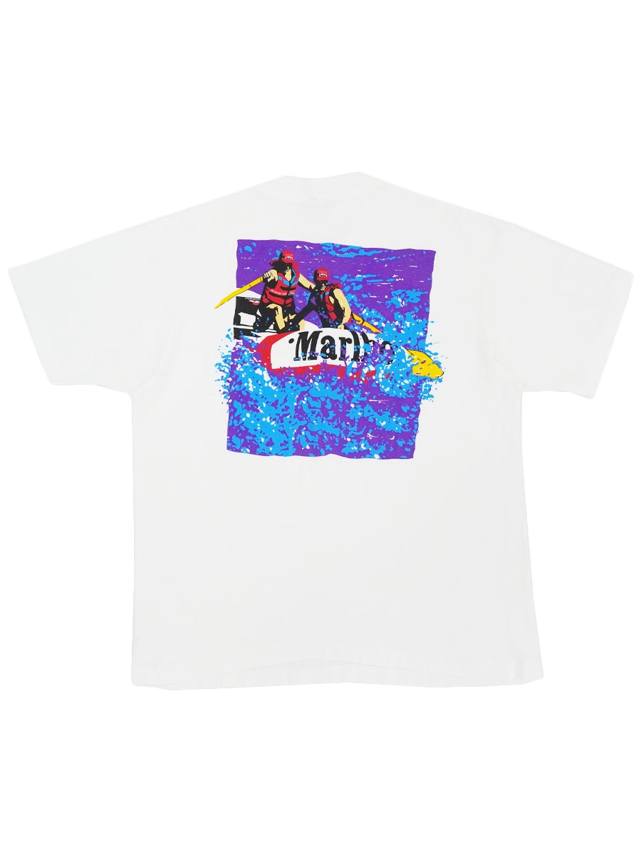90'S MARLBORO ''ADVENTURE TEAM MARLBORO'' 両面プリント ポケットTシャツ ホワイト 表記(ONE SIZE) USA製