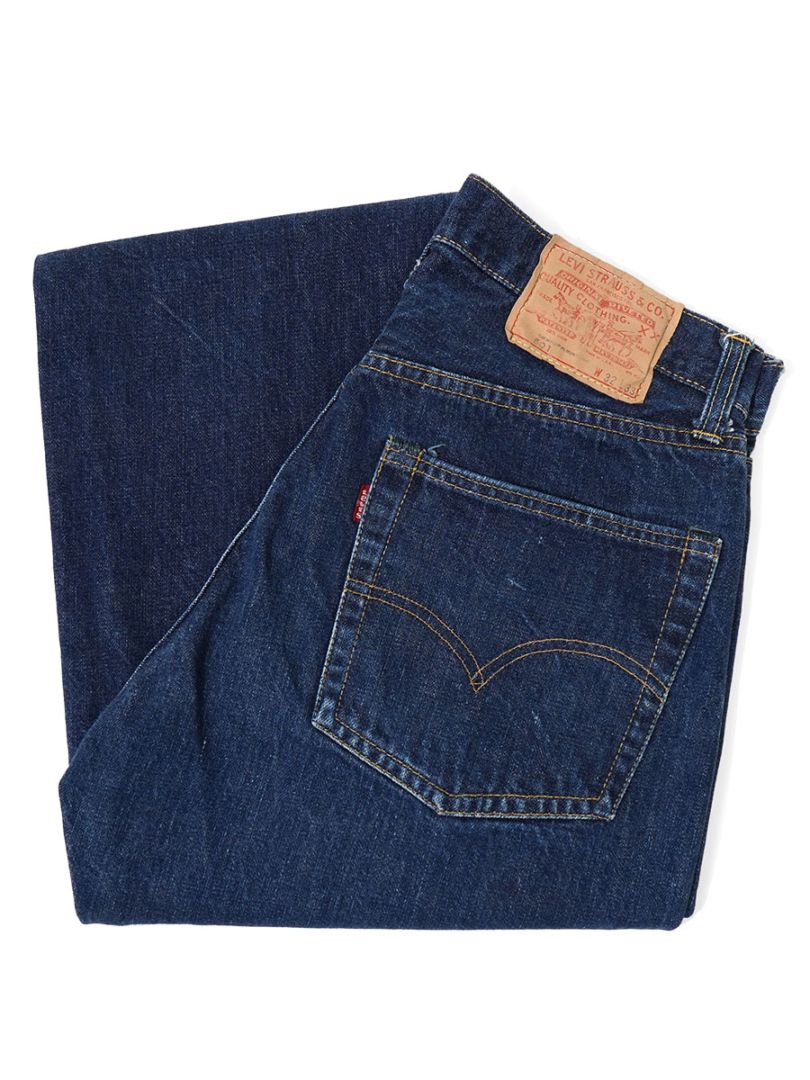 70's Levi's 501 66前期 デニムパンツ 濃紺 スレーキスタンプ 表記(W32