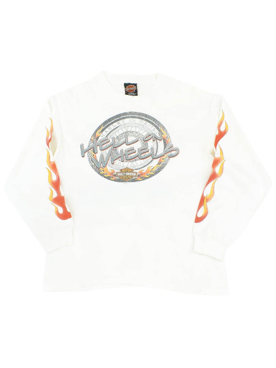 00's HARLEY-DAVIDSON ''HELL ON WHEELS'' 両袖プリント ロング