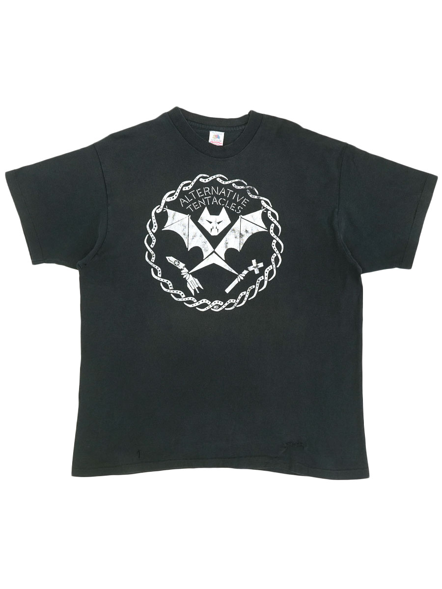 90's FRUIT OF THE LOOM ''ALTERNATIVE TENTACLES'' Tシャツ ブラック