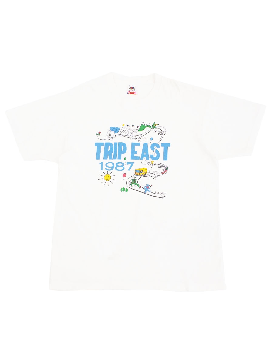 80's～ FRUIT OF THE LOOM グレイトフル・デッド ''TRIP EAST 1987'' Tシャツ ホワイト 表記(XL) USA製