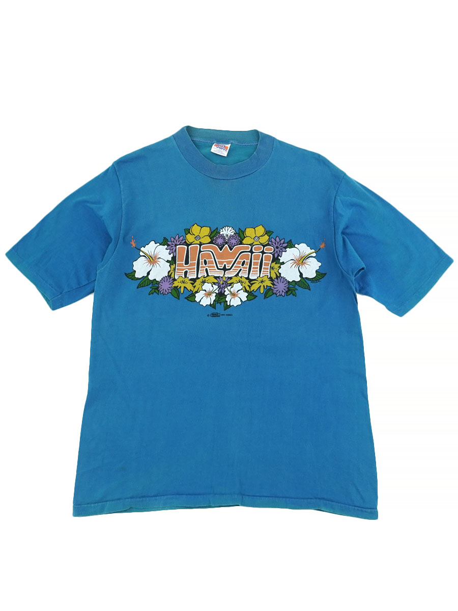 70's～ CRAZY SHIRT ''HAWAII'' 両面プリント Tシャツ 表記(L) | NEW