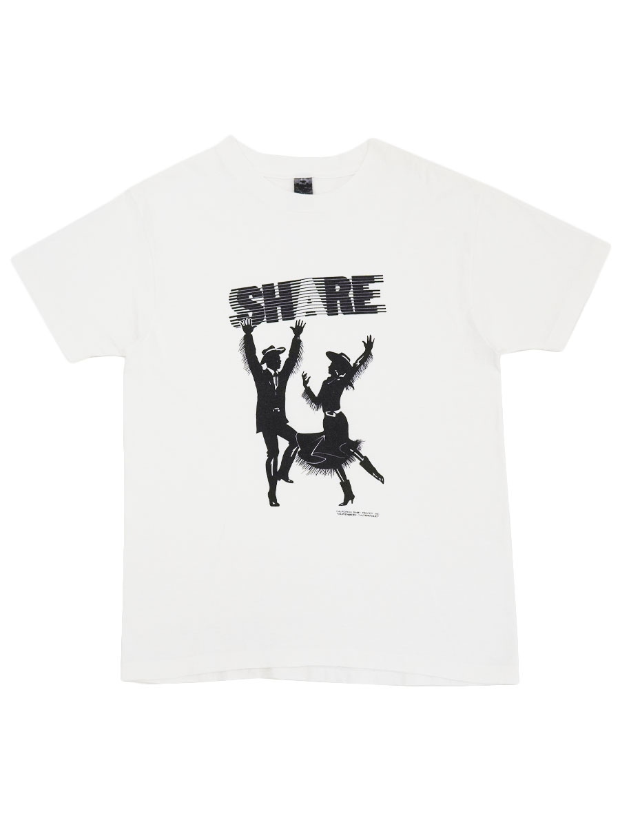80's ''SHARE'' Tシャツ ホワイト 実寸(L位)