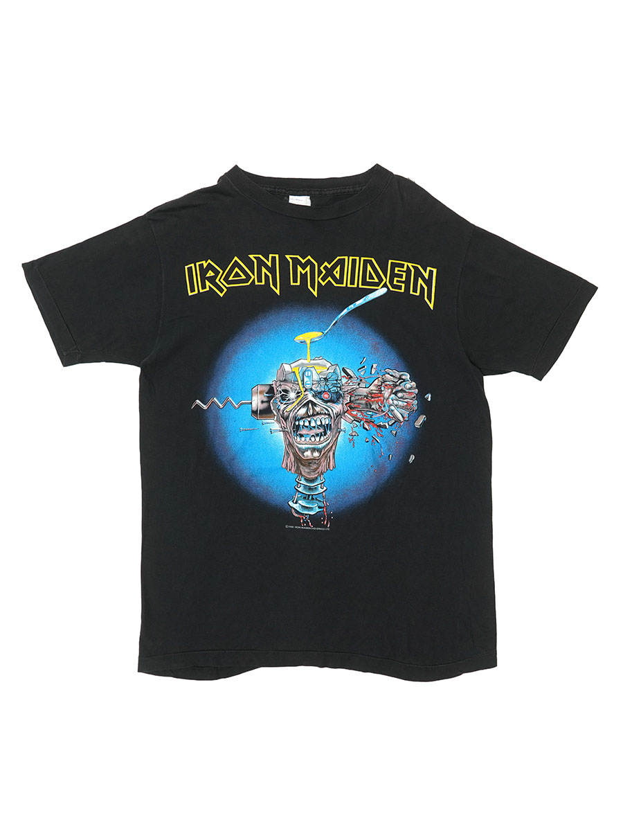 80's IRON MAIDEN ''Can I Play With Madness?'' エディ プリント Tシャツ ブラック 表記(M)