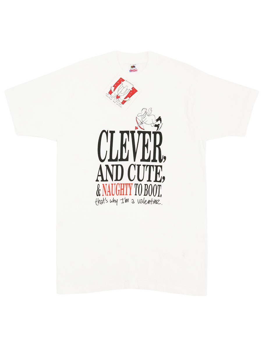 80's 万国旗タグ”激落ち“USA製”肉厚“ Boro sweat 80's～ FRUIT OF THE LOOM ''CLEVER AND CUTE, & NAUGHTY TO BOOT