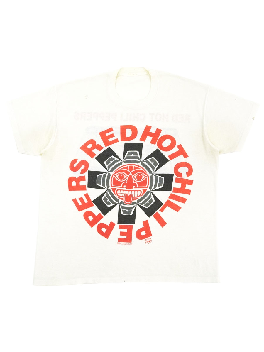 90's ''RED HOT CHILI PEPPERS'' 両面プリント Tシャツ ホワイト 実寸