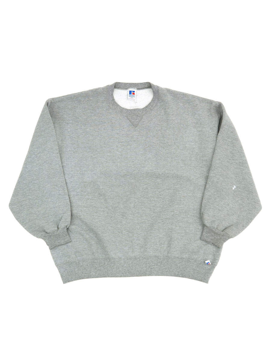 90's RUSSELL ATHLETIC スウェット usa製 L表記 白 90's RUSSELL ATHLETIC 前V 無地スウェット グレー 表記(XXL) USA製