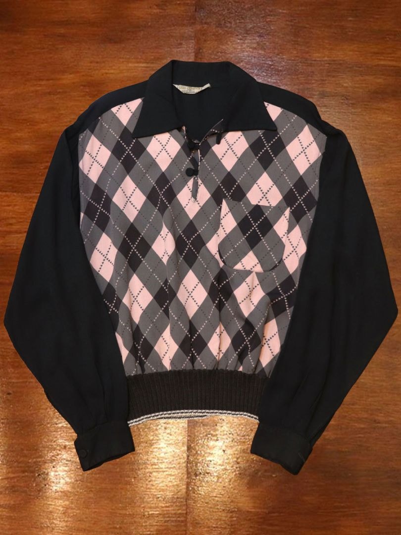1950s L/S ARGYLE SHIRT , Size L