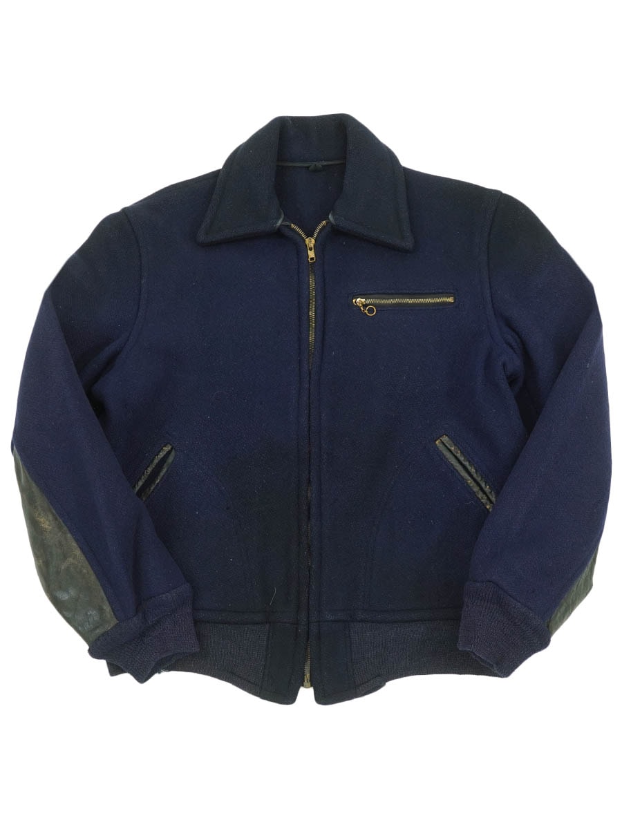 60's KING-O-WEAR ウールスポーツジャケット ダークネイビー 実寸(38位)