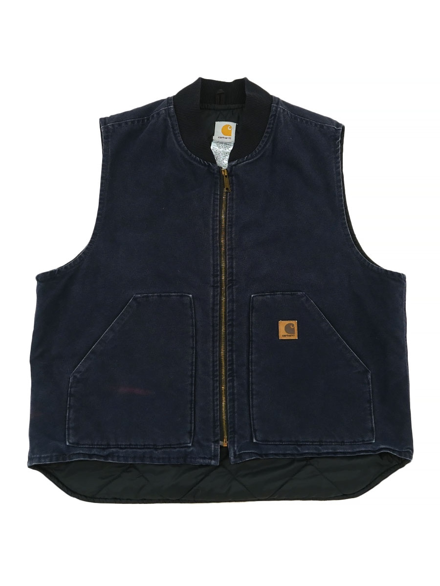 00's カーハート ダックベスト NAVY 表記(XL-REG) USA製 | NEW ITEM