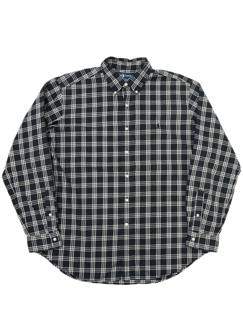 ラルフローレン CLASSIC FIT 好配色チェック柄 B.D.シャツ 表記(XL)