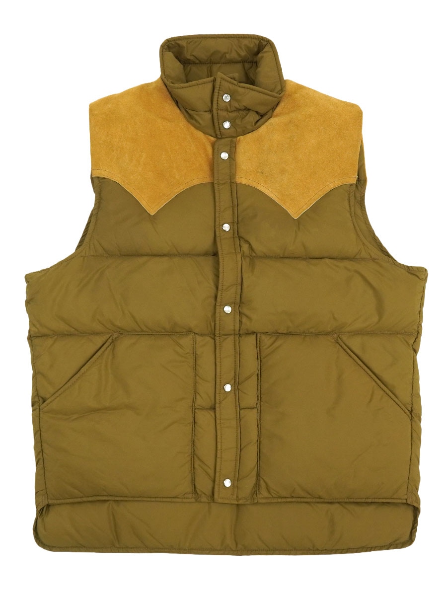70's Woolrichウエスタンヨークダウンベスト XL 70's～ Woolrich ウエスタンヨーク スエード切り替え ダウンベスト