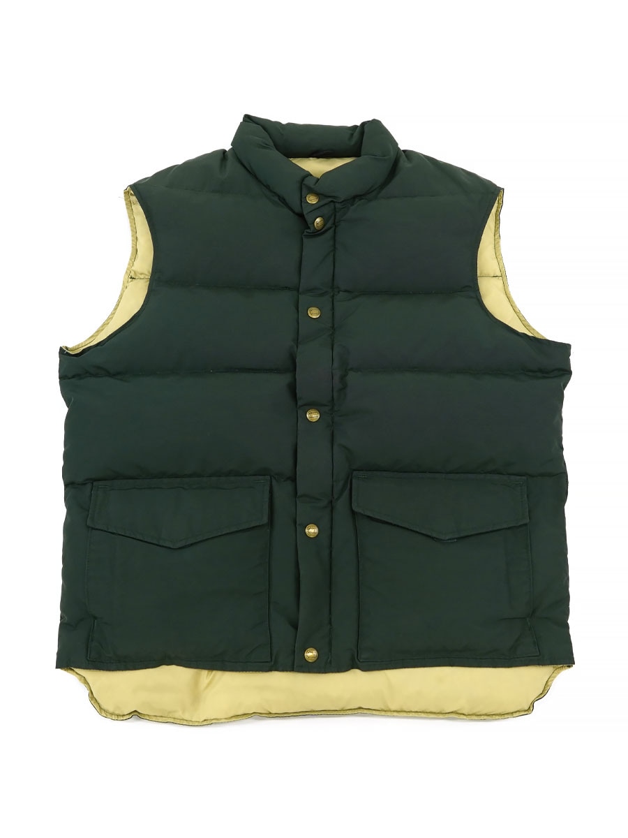 90's Woolrich 60/40クロス ダウンベスト フォレストグリーン 表記(L