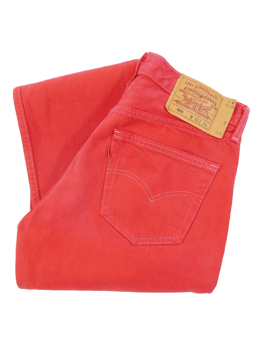 90's LEVI'S 501 オリジナル カラーデニムパンツ レッド 表記(W31 L30