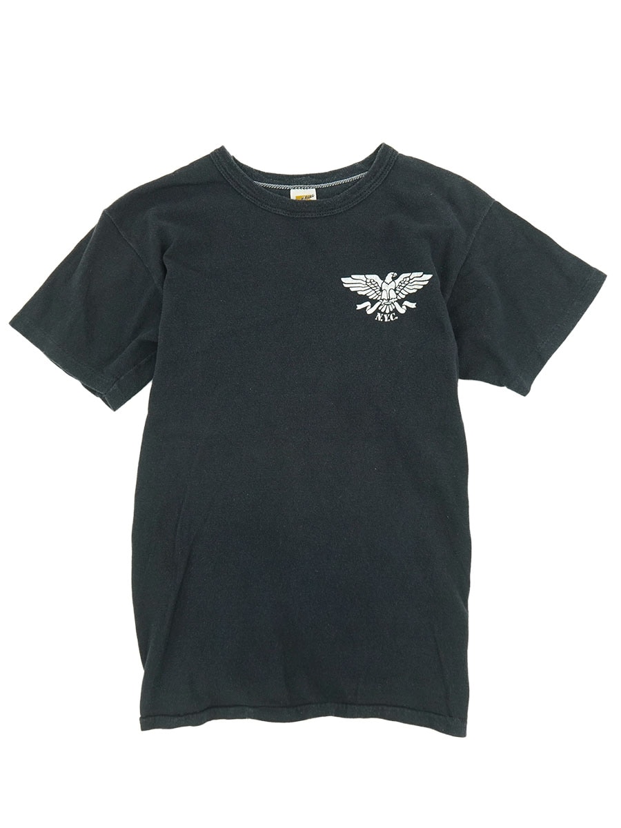 70's Russell Athletic ''N.Y.C.'' イーグル Tシャツ ブラック 表記(M) 