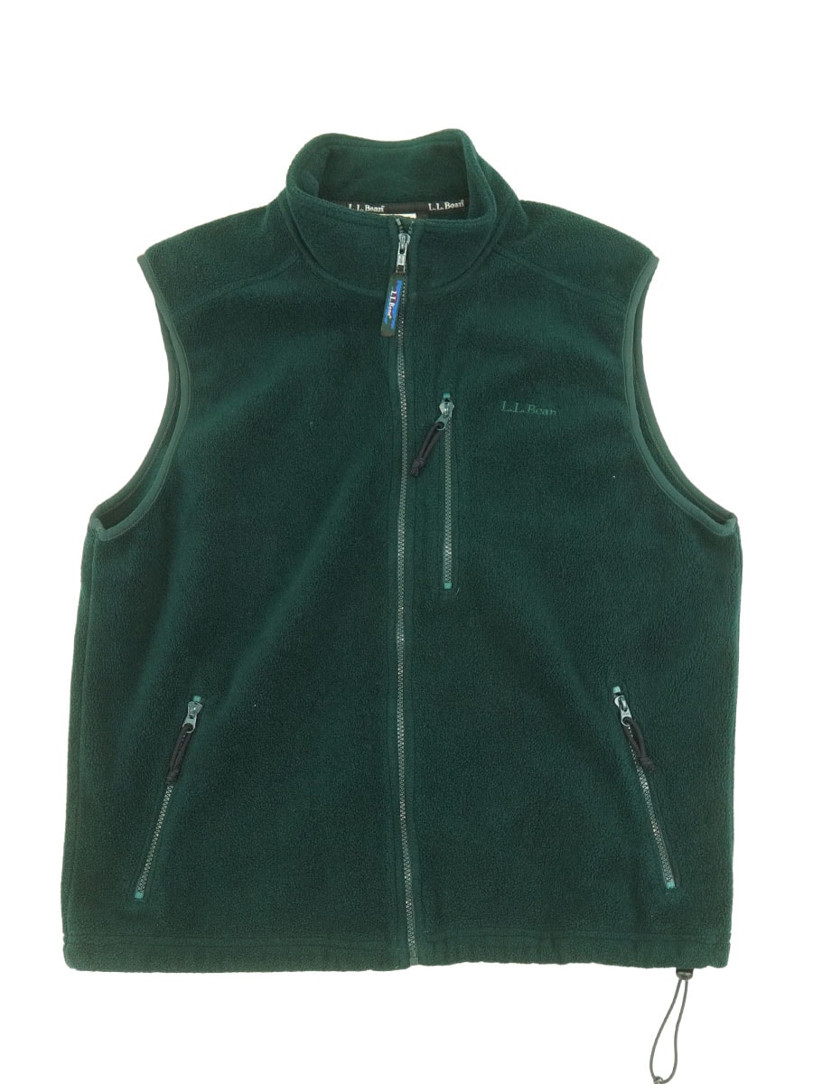90's L.L.Bean フリースベスト グリーン 表記(M)  