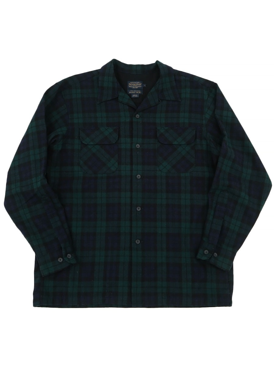 PENDLETON THE ORIGINAL BOARD SHIRT ブラックウォッチタータン 表記(L) MEXICO製