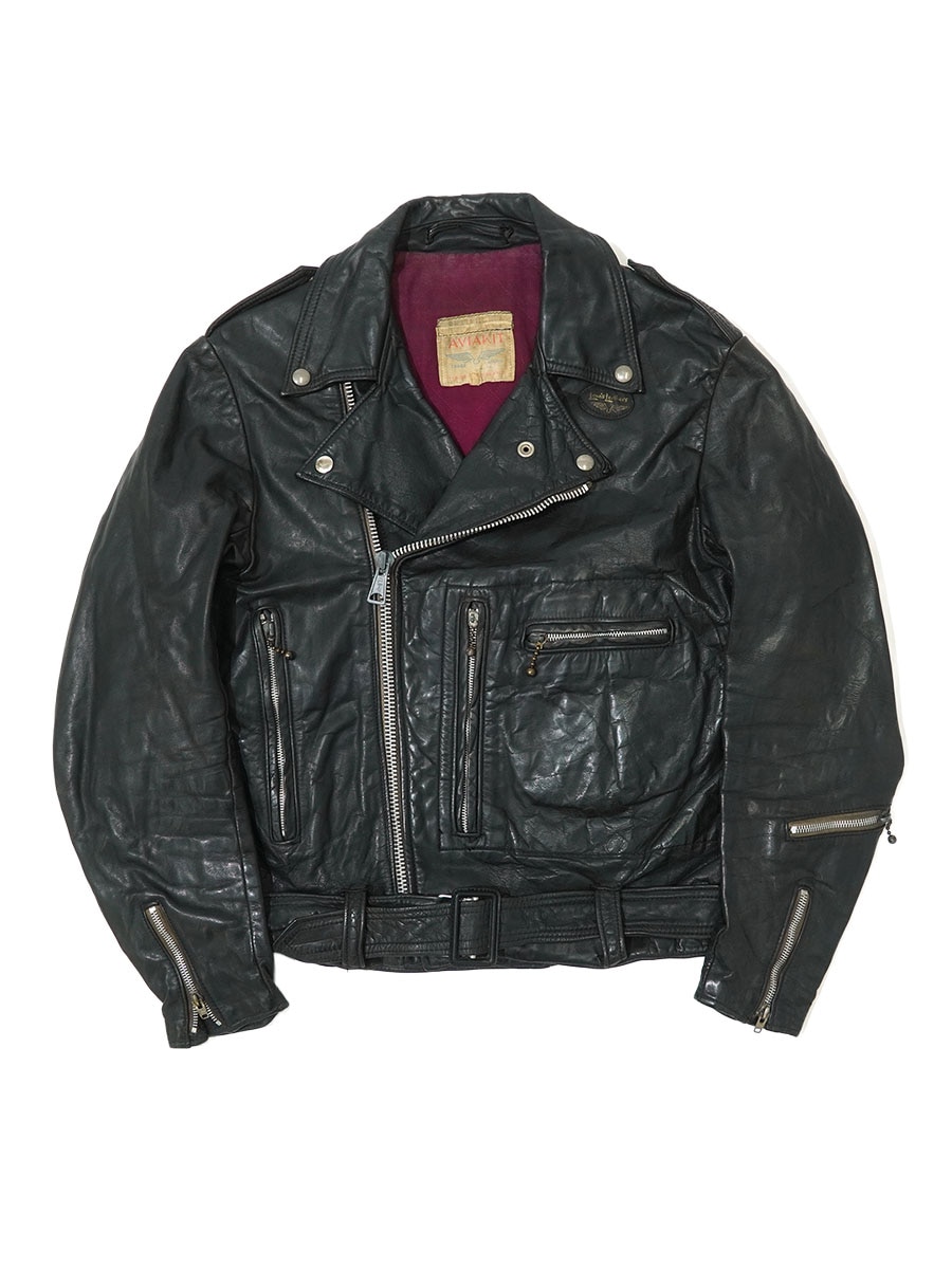70's Lewis Leathers ブロンクス ダブルブレスト レザージャケット 実寸(40位)