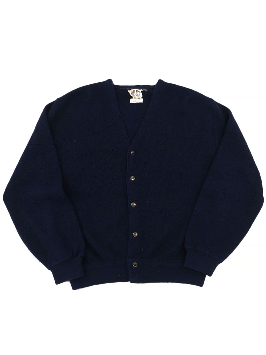 60's Golf Pro by PARKTON アクリル×モヘア カーディガン ネイビー