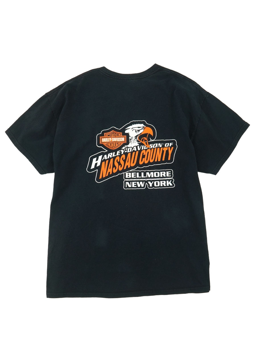 00's GILDAN ''HARLEY-DAVIDSON'' 両面プリントTシャツ ブラック 表記