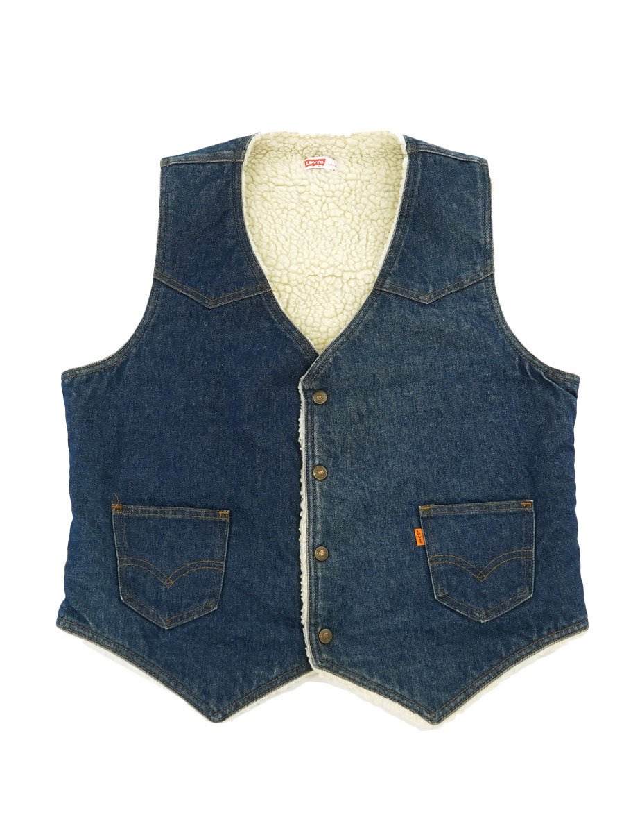 70's Levi's デニムボアベスト 濃青 表記(L) | NEW ITEM | | BerBerJin