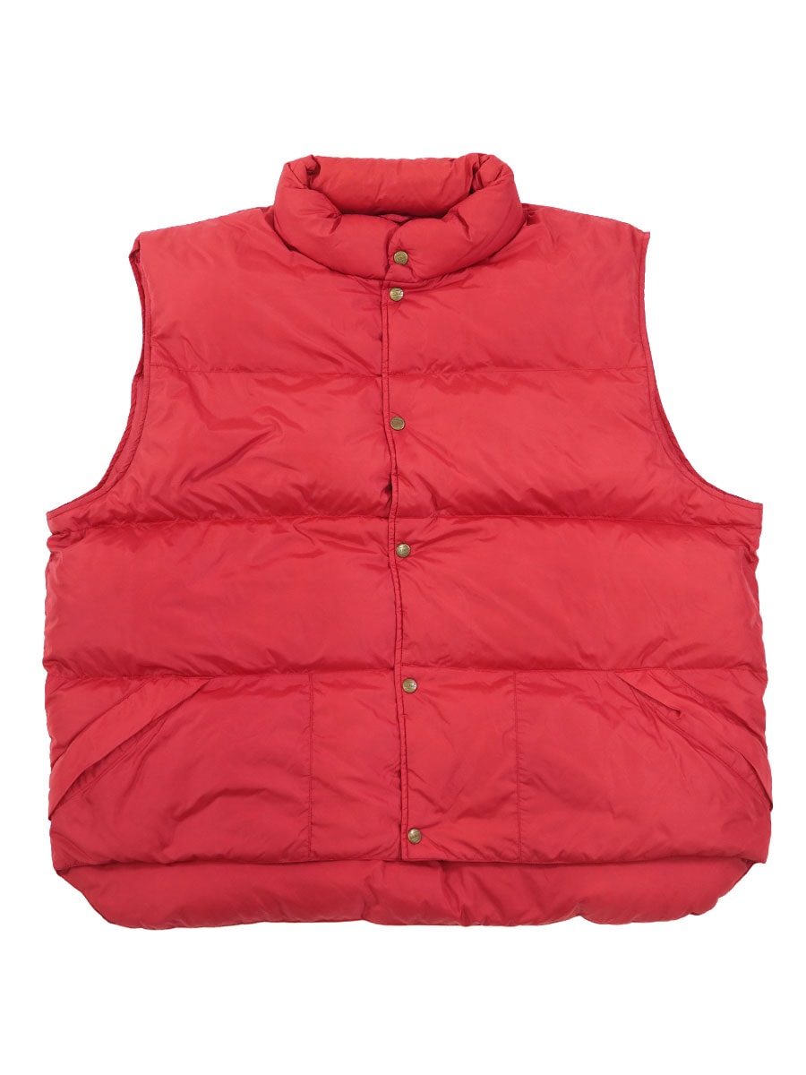 80's～ L.L.BEAN ナイロンシェル ダウンベスト レッド 表記(XXL TALL
