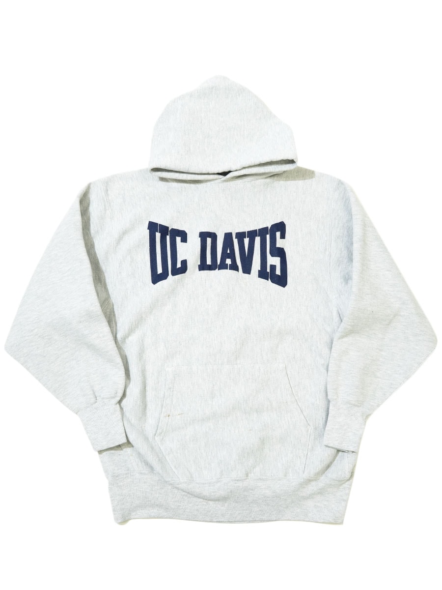 90's 刺繍タグ チャンピオンRWパーカ ''UC DAVIS'' 表記(XXL) USA製