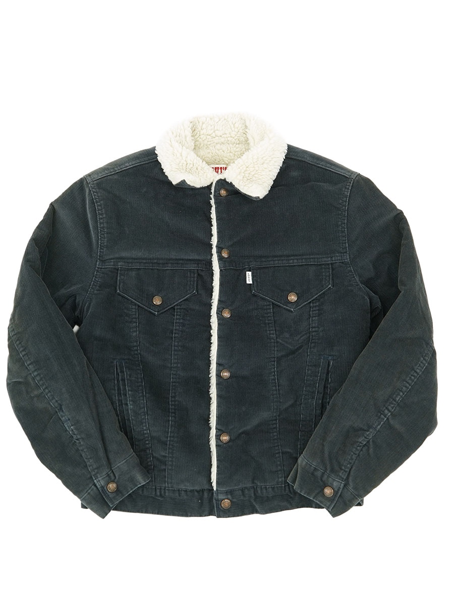 80's LEVI'S 70412 コーディロイ ボアジャケット ネイビー 表記(38R) USA製
