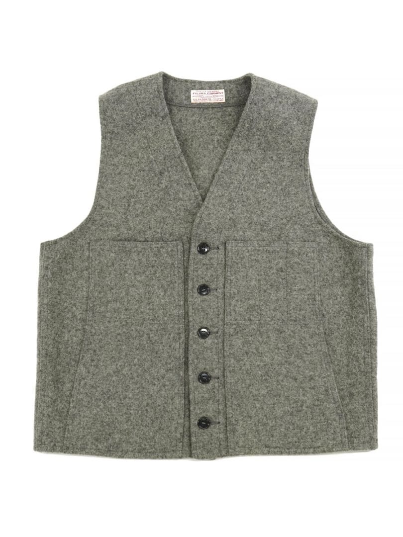 FILSON マッキーノウールベスト フェザーグレー 実寸(40位) | NEW ITEM