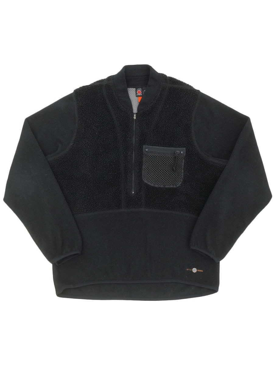 00 LOTUS DESIGNS Patagonia アクアファー ブラック 表記(XL) USA製