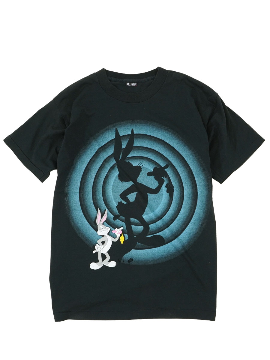90's LOONEY TUNES ''バッグス・バニー'' Tシャツ ブラック 表記(XL