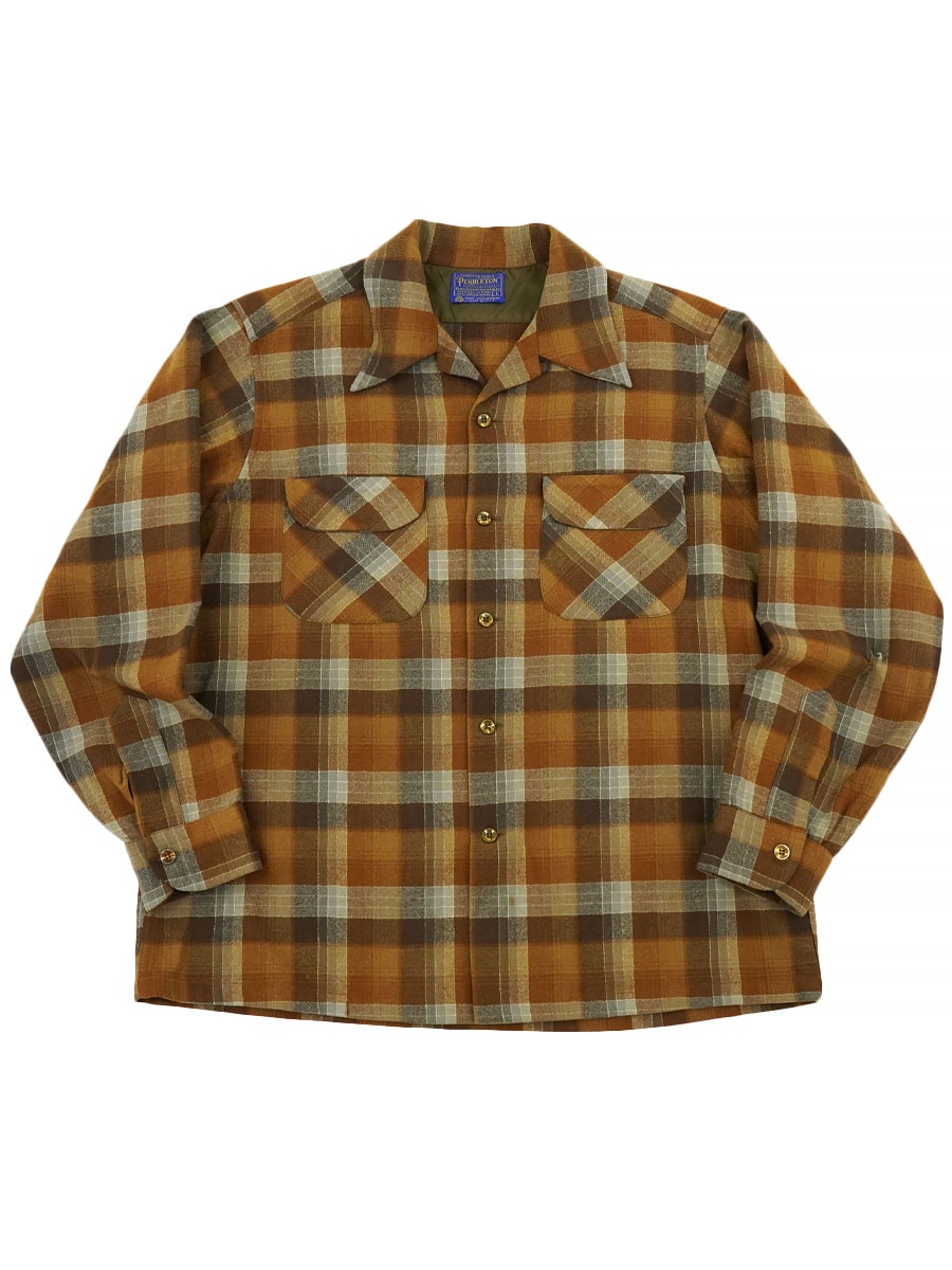 70's ペンドルトン ブラウンチェック ボードシャツ 表記(L) | NEW ITEM