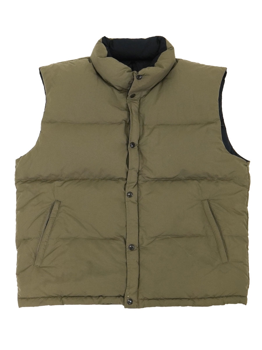 THE NORTH FACE ナイロンシェル ダウンベスト カーキ 表記(XL