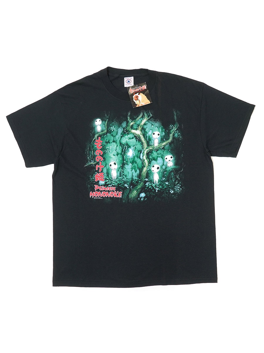 00's DELTA ''もののけ姫/Princess MONONOKE'' アニメTシャツ ブラック