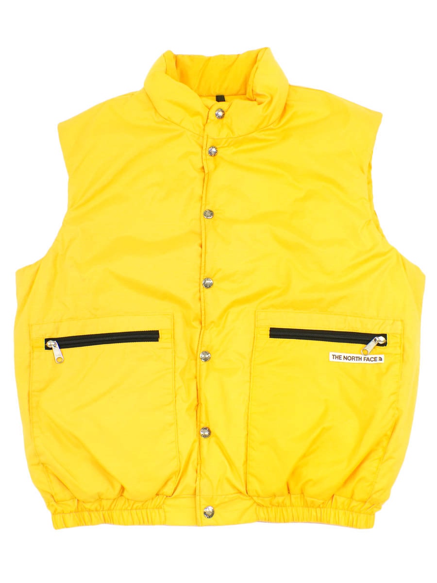 80’s THE NORTH FACE フィッシングベスト 茶タグ 80's 茶タグ THE NORTH FACE 中綿ベスト イエロー 表記(M) USA製 | NEW