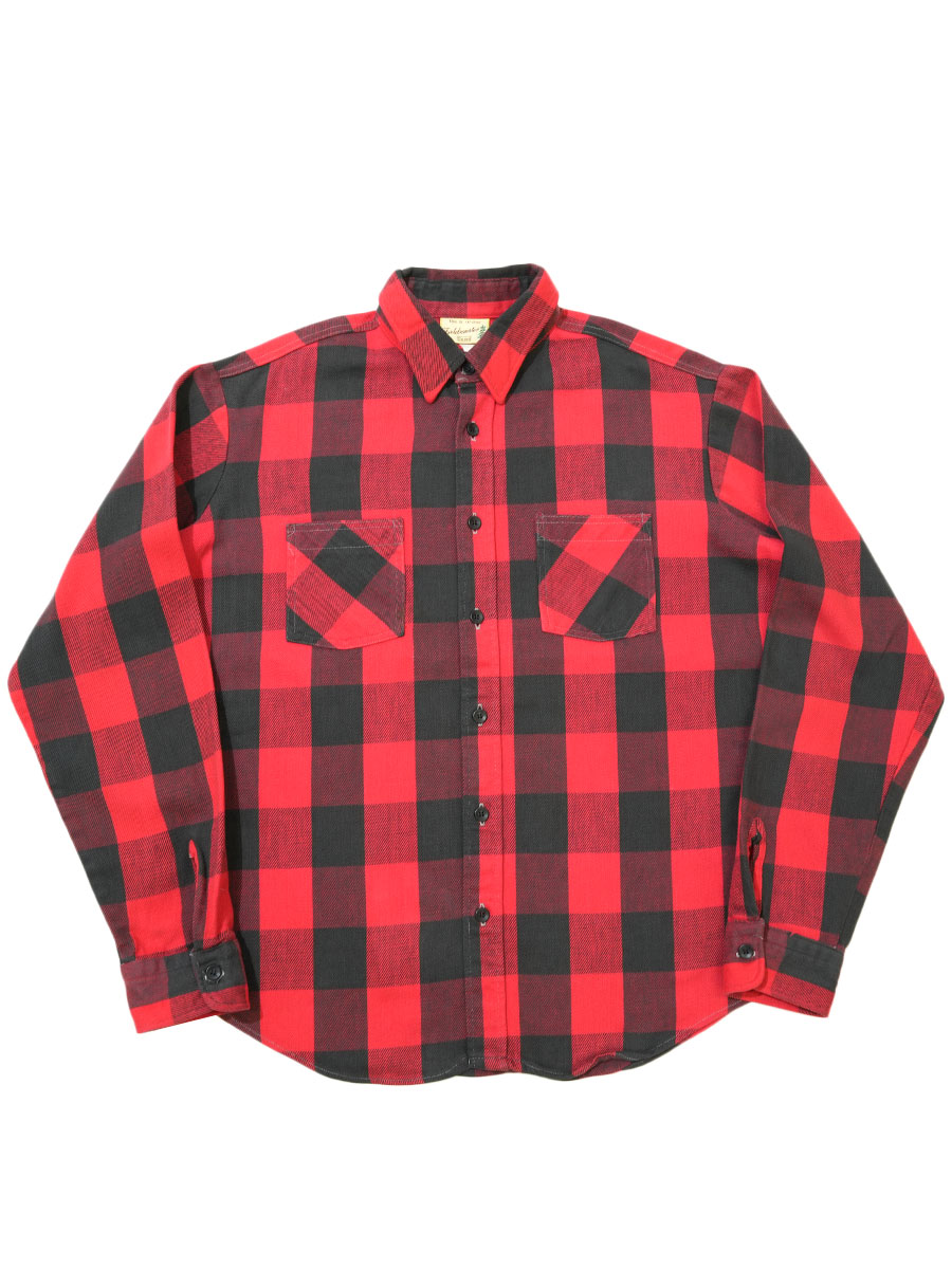 80's SEARS FIELDMASTER 赤黒ブロックチェック フランネルシャツ 表記(TALL XL)
