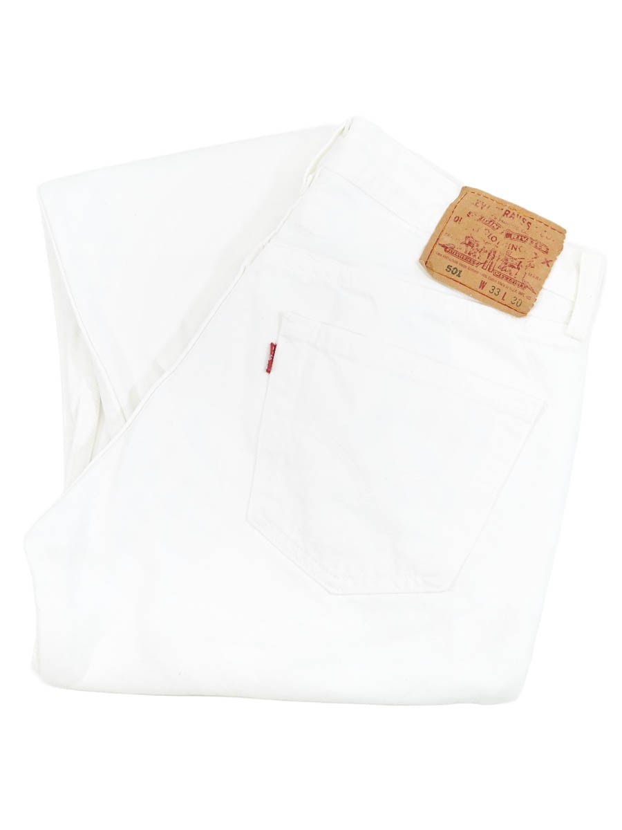 90's Levi's 501 ホワイト デニムパンツ 表記(W33 L30) USA製 | NEW