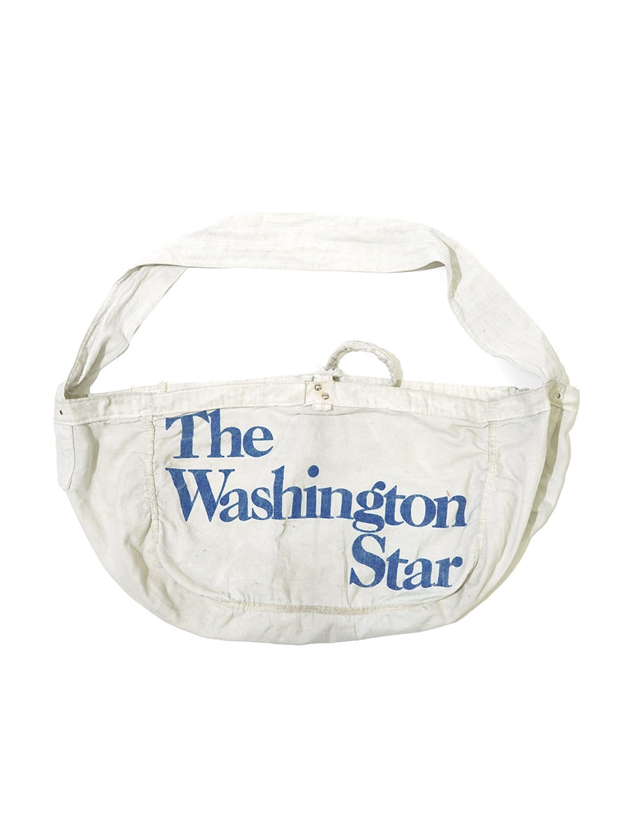60's～ ''The Washington Star'' 染み込みプリント ニュースペーパーバッグ
