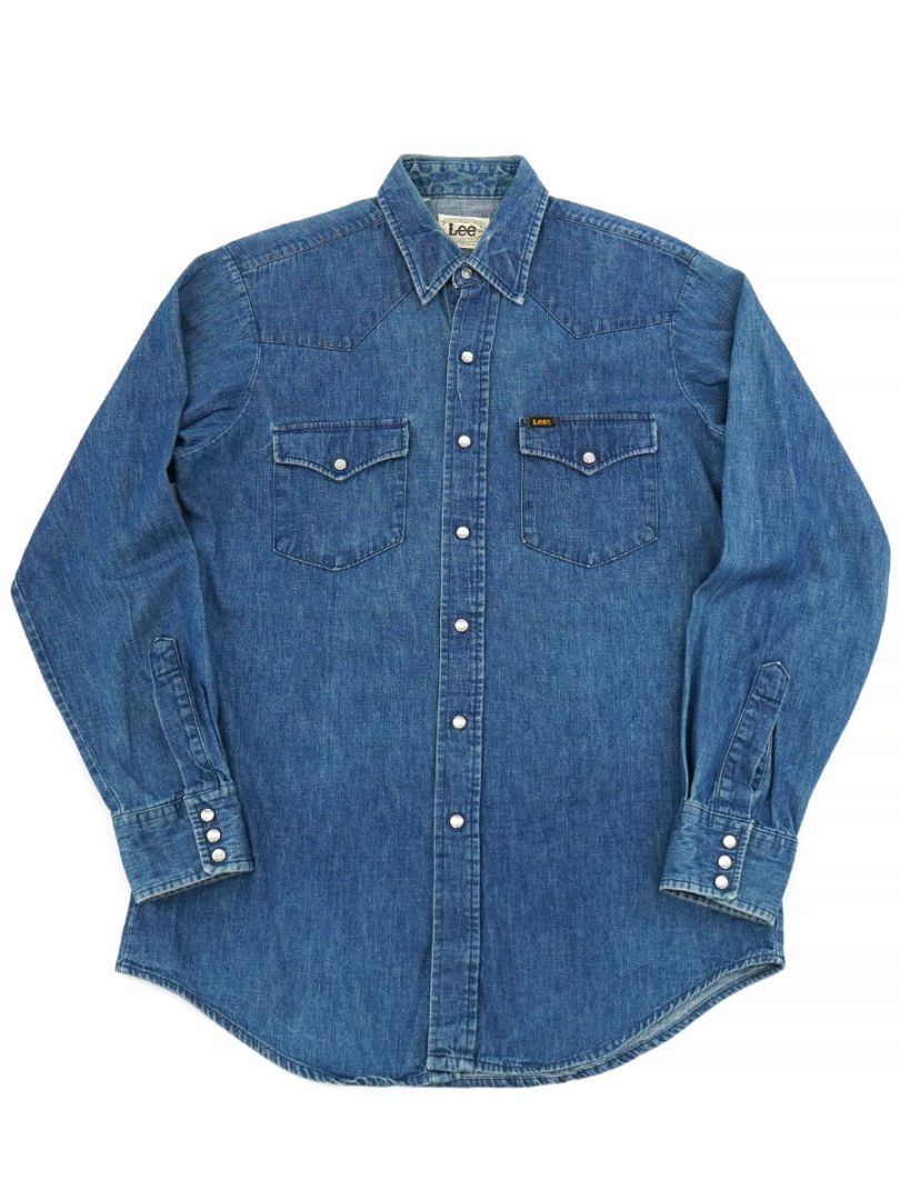 70's Lee デニムウエスタンシャツ 実寸(ML位)