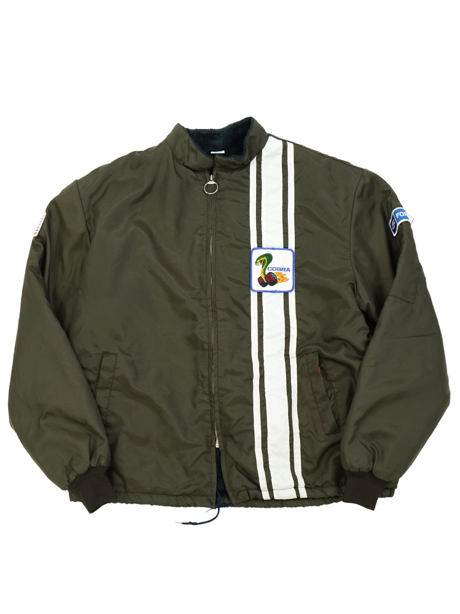 80's FORD ボアライナー COBRAワッペン レーシングジャケット ダーク