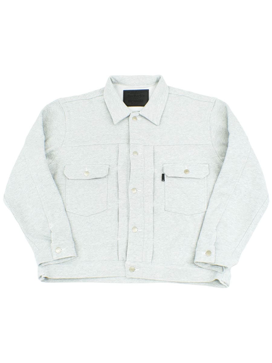 RUSSELL × BerBerJin Pro Cotton Loopback Terry Sweat Trucker Jacket GRAY