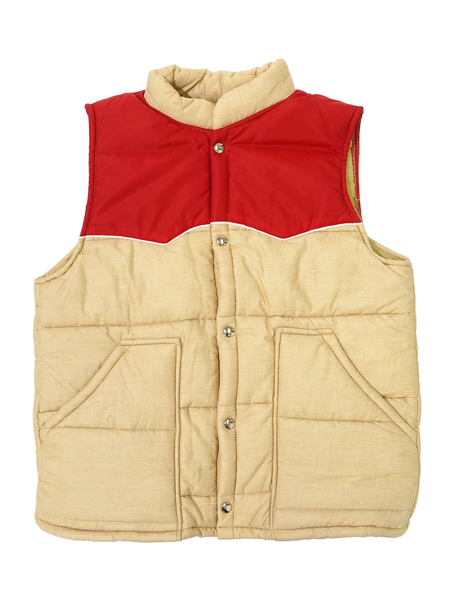 70's CHAMPION PLUG オフィシャルレーシングベスト レッド/ベージュ 表記(MEDIUM)